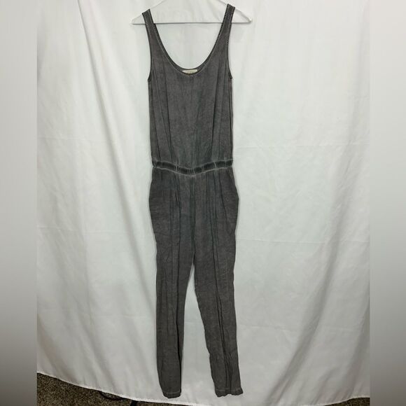 Cloth And Stone Anthropologie Gray Sleeveless Boho Jumpsuit Romper Rayon - Picture 1 of 7
